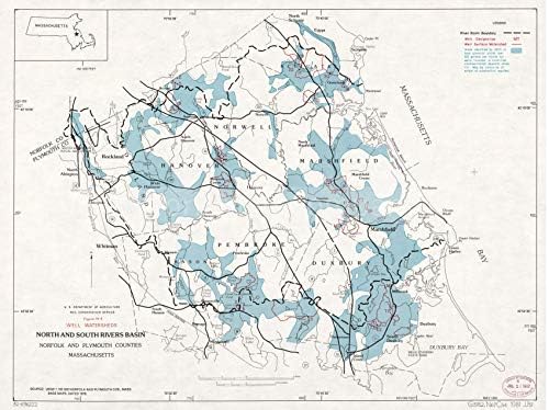 1981 מפה | ובכן פרשי מים, אגן נהרות צפון ודרום, מחוז נורפולק ופלימות ', MAS